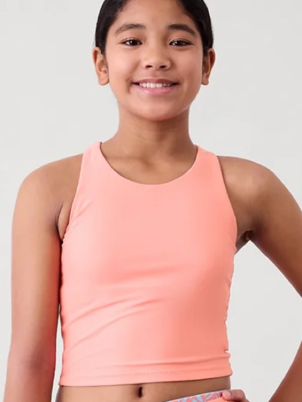 Matching set: Athleta high-rise swim bottom and cropped tankini top - unworn!